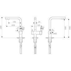Смеситель для кухни с фильтром Omoikiri Nagano-WH + Pure drop Lite белый 4054.8028