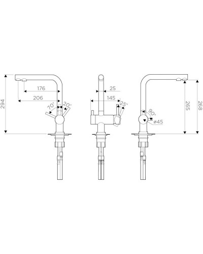 Смеситель для кухни с фильтром Omoikiri Nagano-WH + Pure drop Lite белый 4054.8028