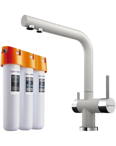 Смеситель для кухни с фильтром Omoikiri Nagano-EV + Pure drop Lite эверест 4065.8028