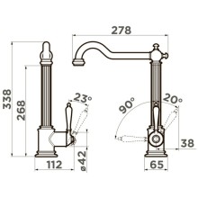 Смеситель для кухни Omoikiri Toshima-SI античное серебро 4994326