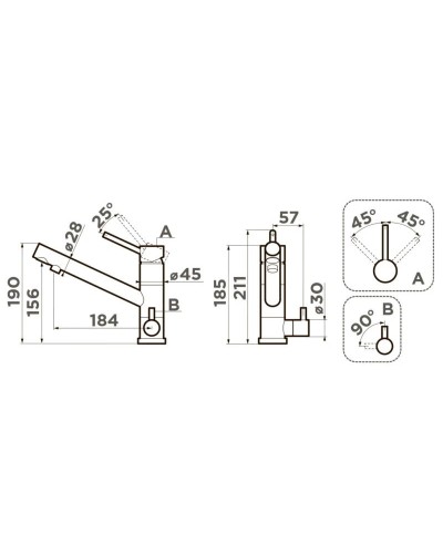 Смеситель для кухни с подключением к фильтру Omoikiri Tonami-GB графит 4994360