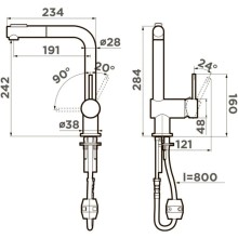 Смеситель для кухни Omoikiri Tanigawa-SB-C 4994456