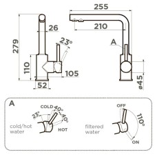 Смеситель для кухни с подключением к фильтру Omoikiri Nakagawa 2 Plus-WH белый 4994415