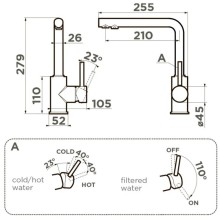 Смеситель для кухни с подключением к фильтру Omoikiri Nakagawa 2 Plus-TO toscana 4994445