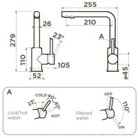 Смеситель для кухни с подключением к фильтру Omoikiri Nakagawa 2 Plus-IB indigo blue 4994444