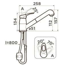 Смеситель для кухни Omoikiri Tateyama-S-GB графит 4994365