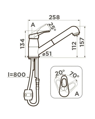 Смеситель для кухни Omoikiri Tateyama-S-GB графит 4994365