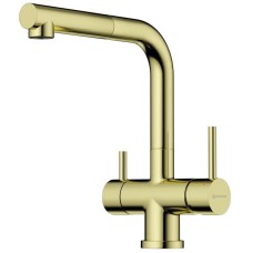 Смеситель для кухни с подключением к фильтру Omoikiri Takamatsu-S-LG светлое золото 4994476