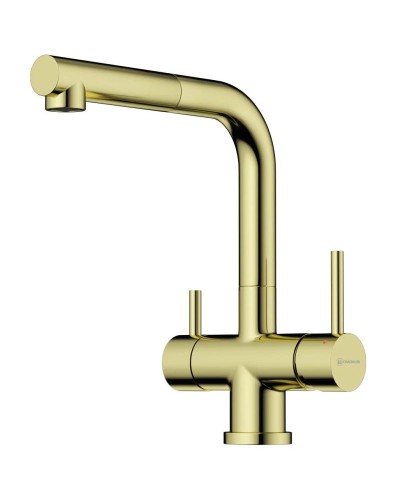 Смеситель для кухни с подключением к фильтру Omoikiri Takamatsu-S-LG светлое золото 4994476