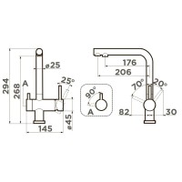 Смеситель для кухни с подключением к фильтру Omoikiri Nagano-P-DC темный шоколад 4974048