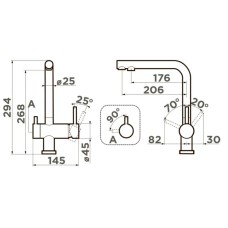 Смеситель для кухни с подключением к фильтру Omoikiri Nagano-P-GR ленинградский серый 4974219