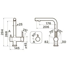 Смеситель для кухни с подключением к фильтру Omoikiri Nagano-P-PL платина 4974064
