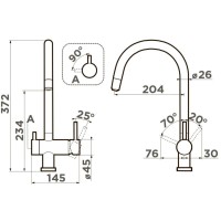 Смеситель для кухни с подключением к фильтру Omoikiri Yamada-P-BE ваниль 4974397