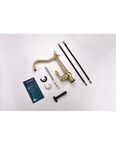 Смеситель для кухни с подключением к фильтру Paulmark Retro Re213226-BR