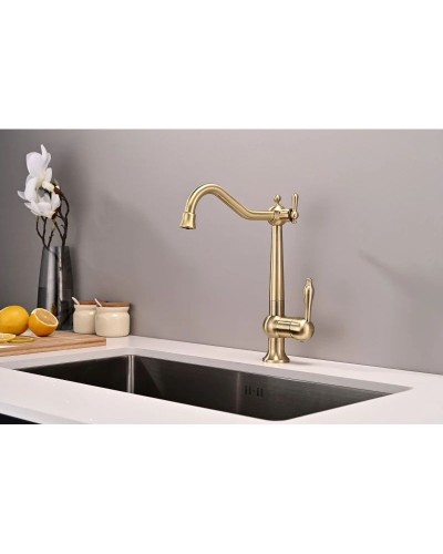 Смеситель для кухни с подключением к фильтру Paulmark Retro Re213226-BR