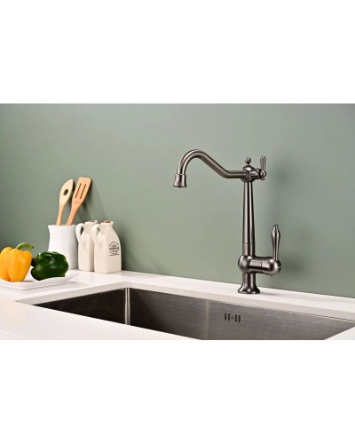 Смеситель для кухни с подключением к фильтру Paulmark Retro Re213226-GM