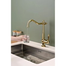 Смеситель для кухни с подключением к фильтру Paulmark Retro Re213226-G