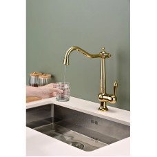 Смеситель для кухни с подключением к фильтру Paulmark Retro Re213226-G