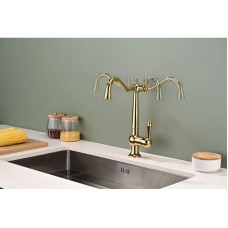 Смеситель для кухни с подключением к фильтру Paulmark Retro Re213226-G