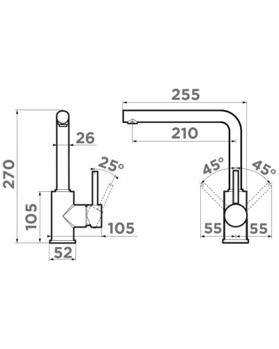 Смеситель для кухни Omoikiri Nakagawa-P-BL черный 4974307