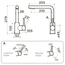 Смеситель для кухни с подключением к фильтру Omoikiri Nakagawa 2 Plus-CA карамель 4994422