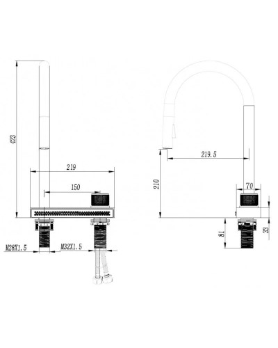 Смеситель для кухни Abber Wasser Kreis AF8114NG