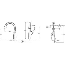 Смеситель для кухни Jacob Delafon Suzanne E72511-CP Хром