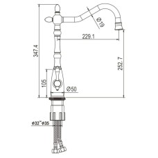 Смеситель для кухни с подключением к фильтру Rose R158Q