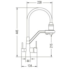 Смеситель для кухни с подключением к фильтру Rose R558E
