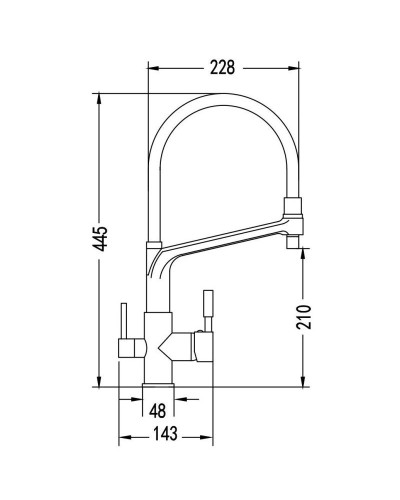 Смеситель для кухни с подключением к фильтру Rose R658Q
