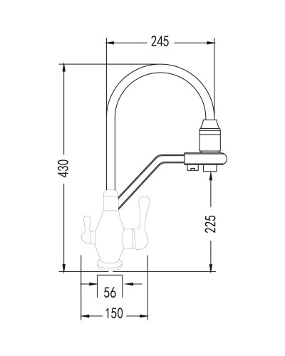 Смеситель для кухни с подключением к фильтру Rose R858