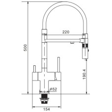 Смеситель для кухни с подключением к фильтру Rose R958E