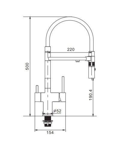 Смеситель для кухни с подключением к фильтру Rose R958Q