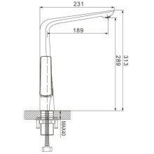 Смеситель для кухни Rose R1313