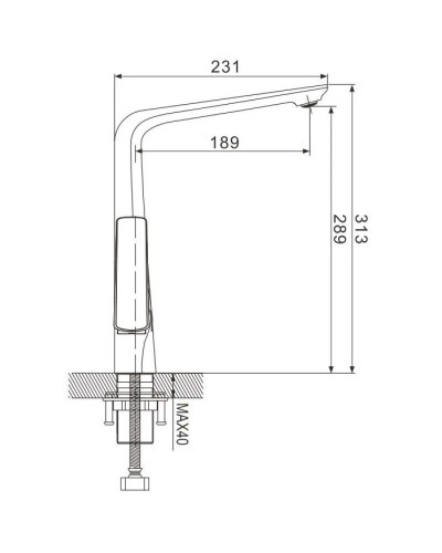 Смеситель для кухни Rose R1313