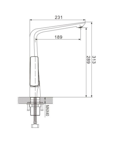 Смеситель для кухни Rose R1313F