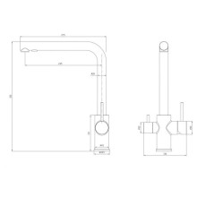 Смеситель для кухни с подключением к фильтру Milacio Ultra MCU.553.GR