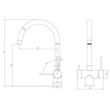 Смеситель для кухни с подключением к фильтру Milacio Ultra MCU.554.GR