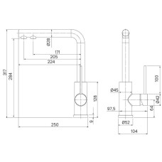 Смеситель для кухни с подключением к фильтру IDDIS Rule RULBLLFi05