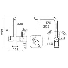 Смеситель для кухни с подключением к фильтру Omoikiri Hotaru-GB графит 4994491