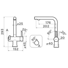 Смеситель для кухни с подключением к фильтру Omoikiri Hotaru-GB графит 4994491