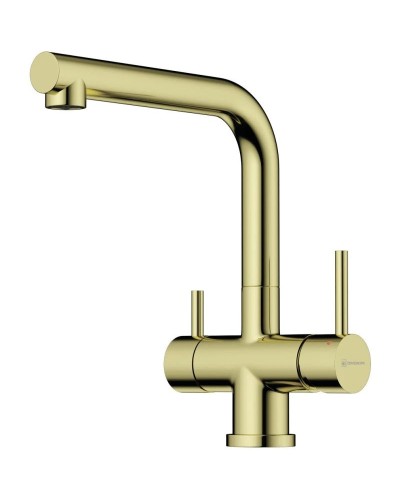 Смеситель для кухни с подключением к фильтру Omoikiri Takamatsu-LG светлое золото 4994477
