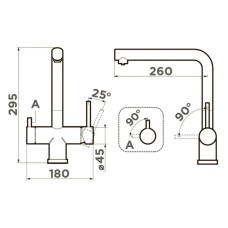 Смеситель для кухни с подключением к фильтру Omoikiri Takamatsu-LG светлое золото 4994477