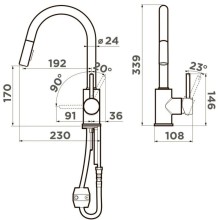 Смеситель для кухни Omoikiri Shinagawa-SB-BN нержавеющая сталь 4994459