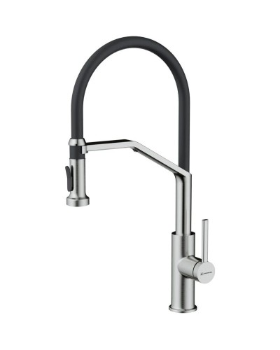 Смеситель для кухни с подключением к фильтру Omoikiri Makkari 2 Plus-SB-BN-BL нержавеющая сталь 4994494