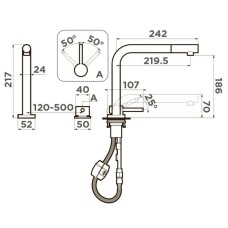 Смеситель для кухни Omoikiri Nara-S-GB графит 4994371