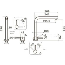 Смеситель для кухни с подключением к фильтру Omoikiri Nara 2 Plus-C 4994366