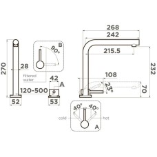 Смеситель для кухни с подключением к фильтру Omoikiri Nara 2 Plus-C 4994366