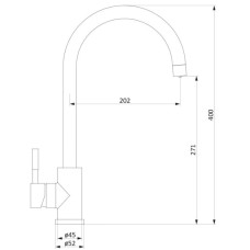 Смеситель для кухни с подключением к фильтру Damixa Merkur 400721400