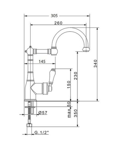 Смеситель для кухни Migliore Ermitage 18225 Хром